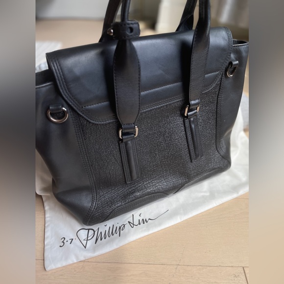 Limited Edition 3.1 Phillip Lim Pashli Medium Satchel Black Leather bag - Picture 3 of 9